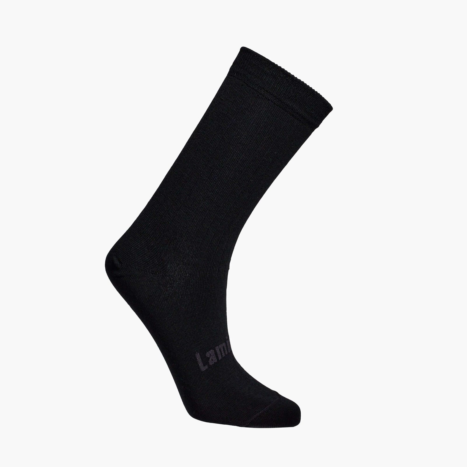 Black rib merino wool crew socks for school children women by Lamington Aus