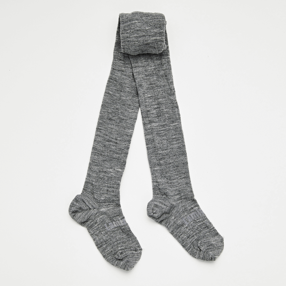 Merino Wool Flat Knit Essential Tights | CHILD | Grey