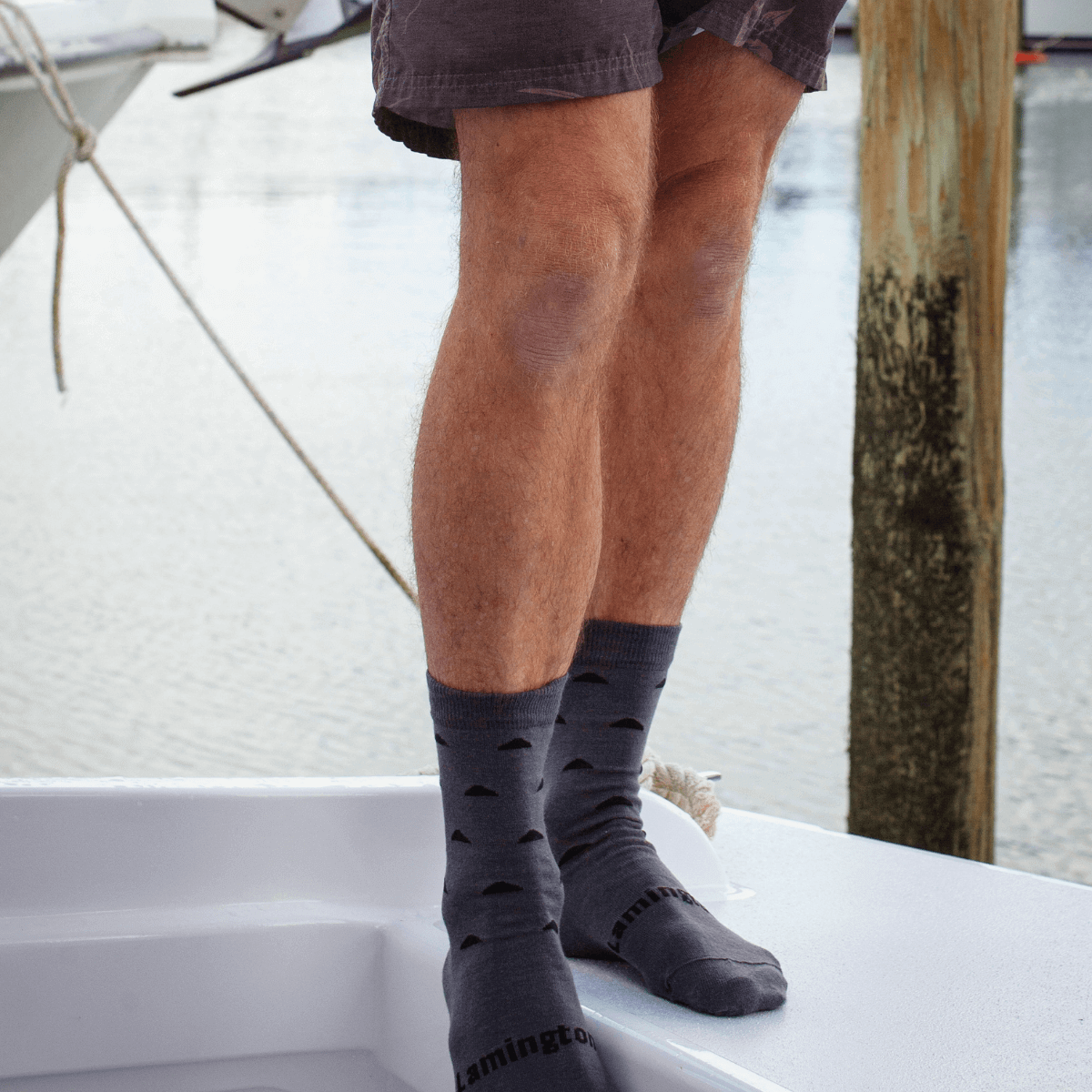 Merino Wool Crew Socks | MAN | Coal