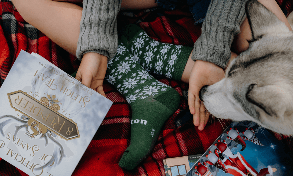 Merino wool socks with designs and patterns