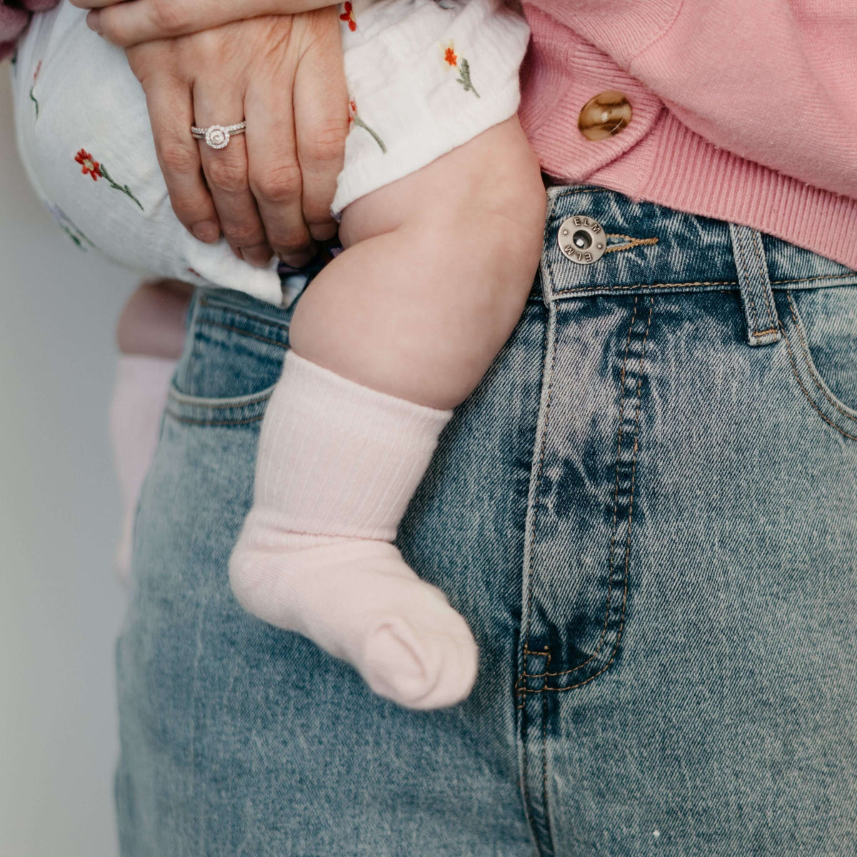 Organic Cotton Baby Socks | Blush