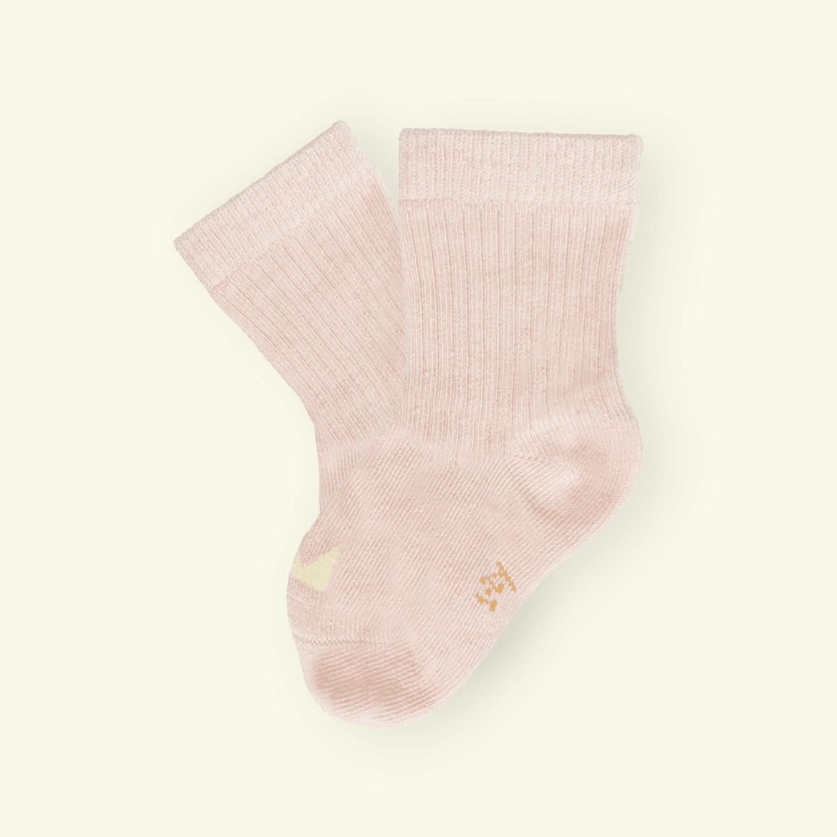 Organic Cotton Baby Socks in Blush color, soft and snug for comfy little adventures.