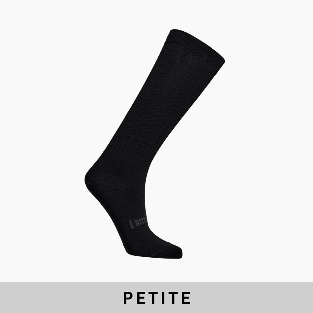 Merino Wool Knee High Socks | PETITE WOMAN | Essential | Black