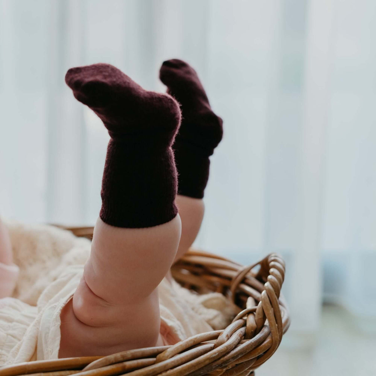 Merino Wool Crew Socks | BABY | Fig