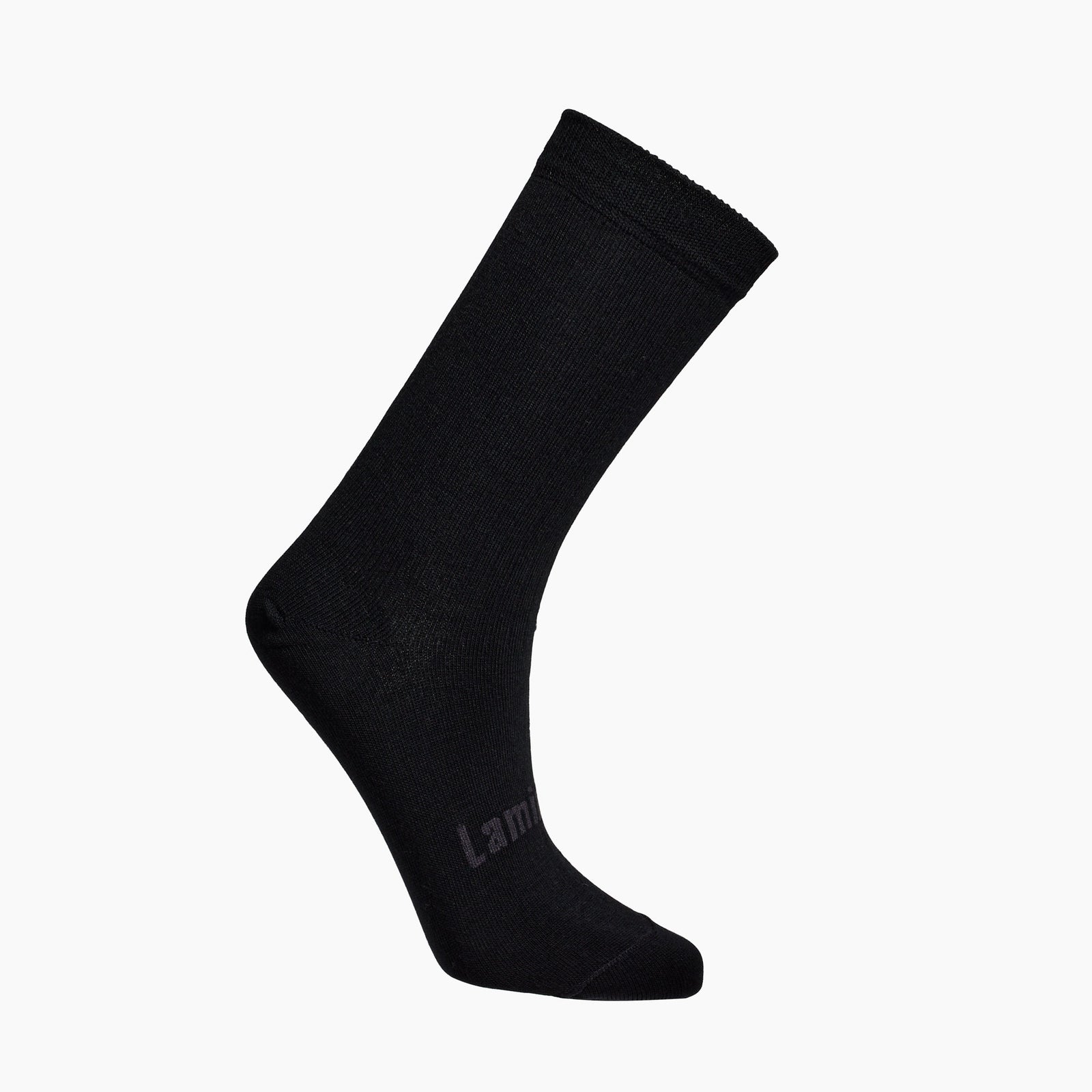 Black rib merino wool crew socks for school children women by Lamington Aus