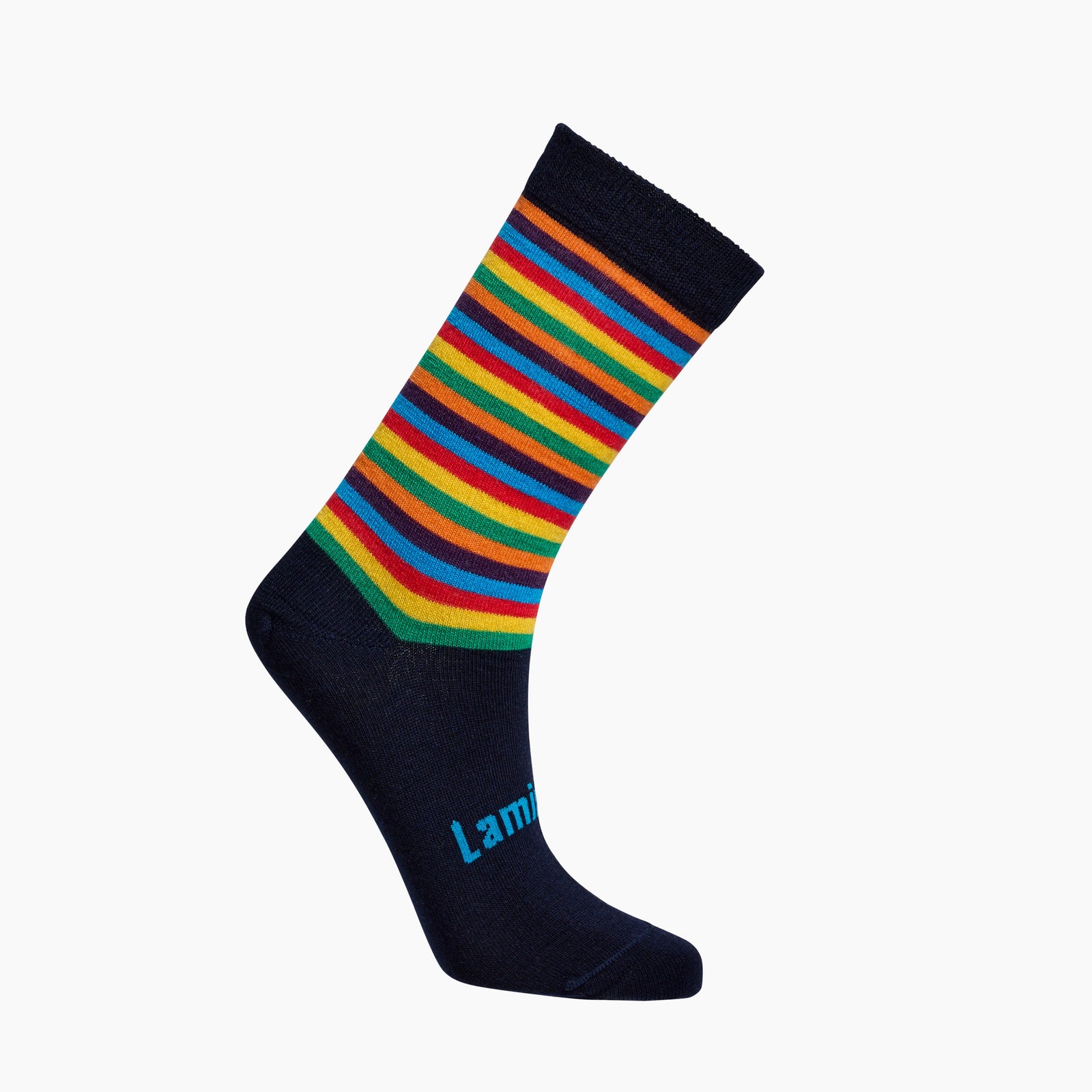 coloured striped merino wool crew socks for women aus