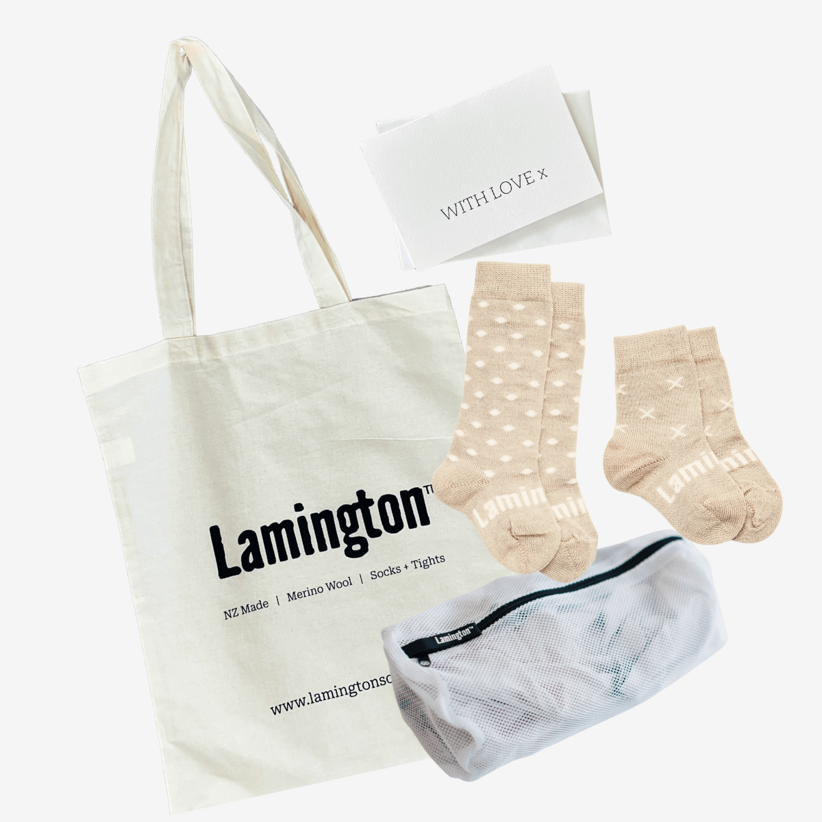 Baby Gift Bundle + Laundry Bag, Tote Bag & Card