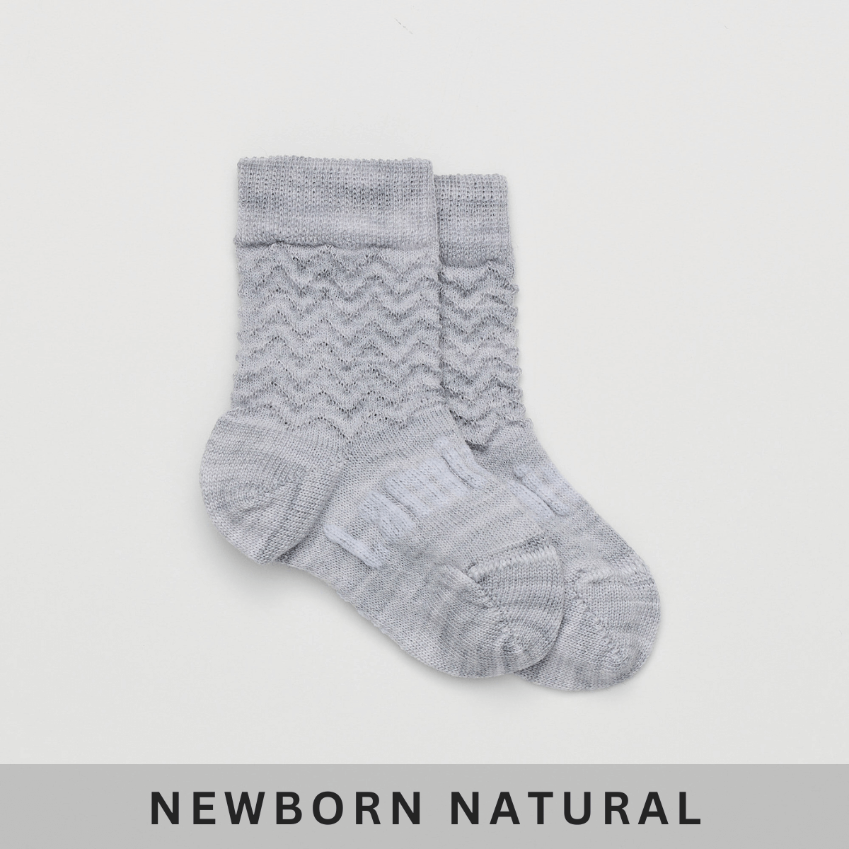 Merino Wool Baby Socks - Newborn Natural Collection