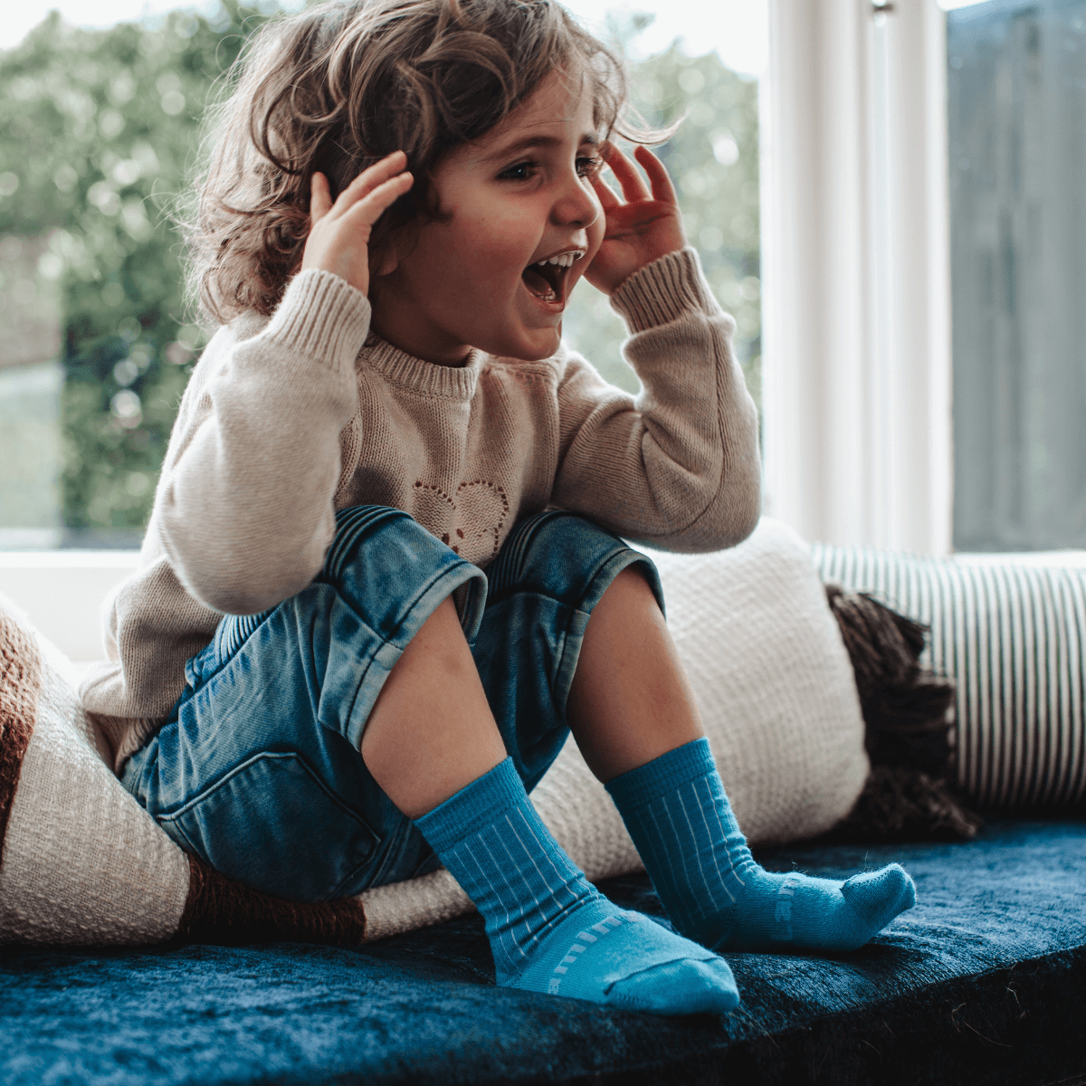 Merino Wool Crew Socks CHILD Pacific Lamington Australia